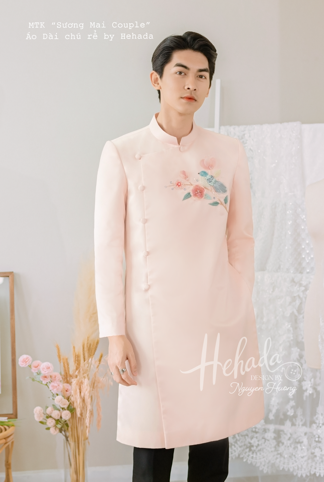 Áo dài Sương Mai cho chú rể