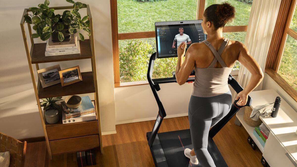 Treadmill interval training morning workout