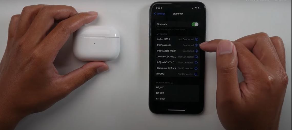 For iPhone Users: Tap on Airpods Settings