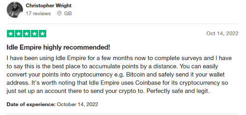 A positive Idle Empire review from someone who highly recommends the platform. 