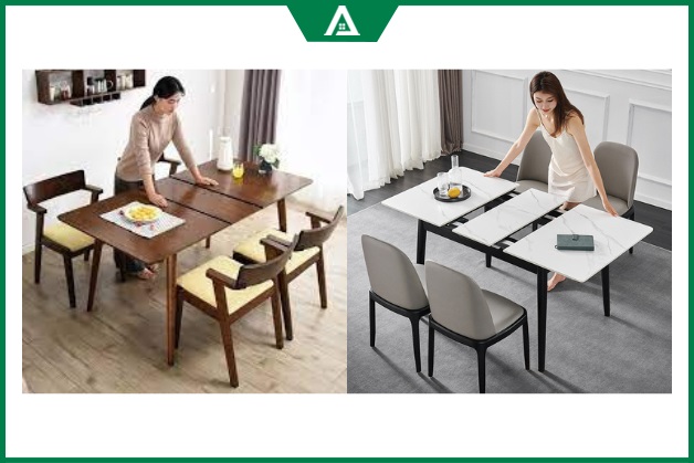 Bàn ăn thông minh gấp gọn được phân loại như sau