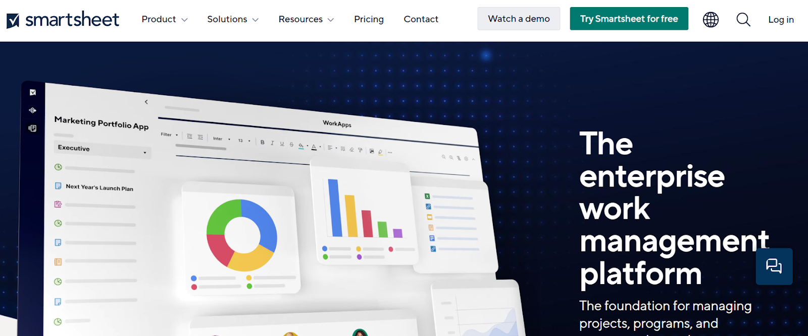 The enterprise work management platform with Smartsheet