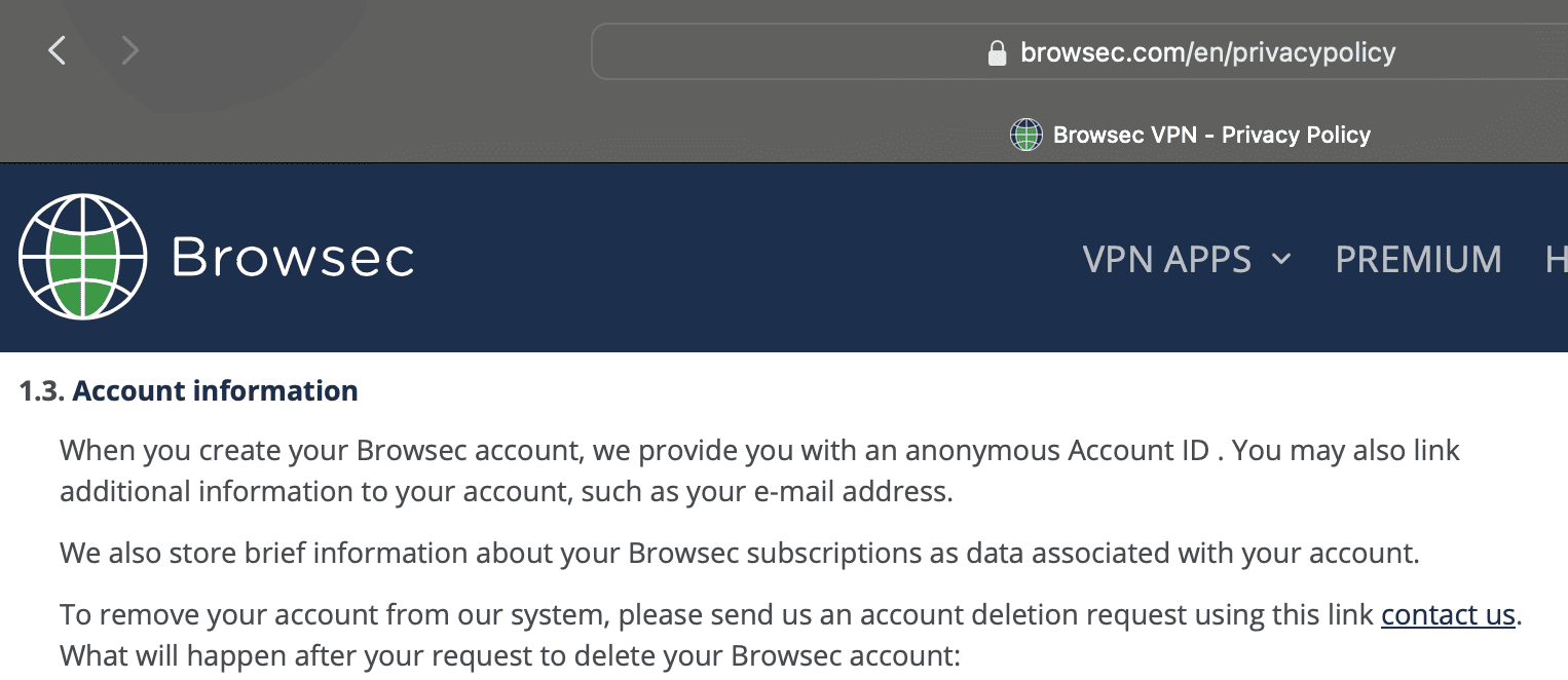 VPN account ID