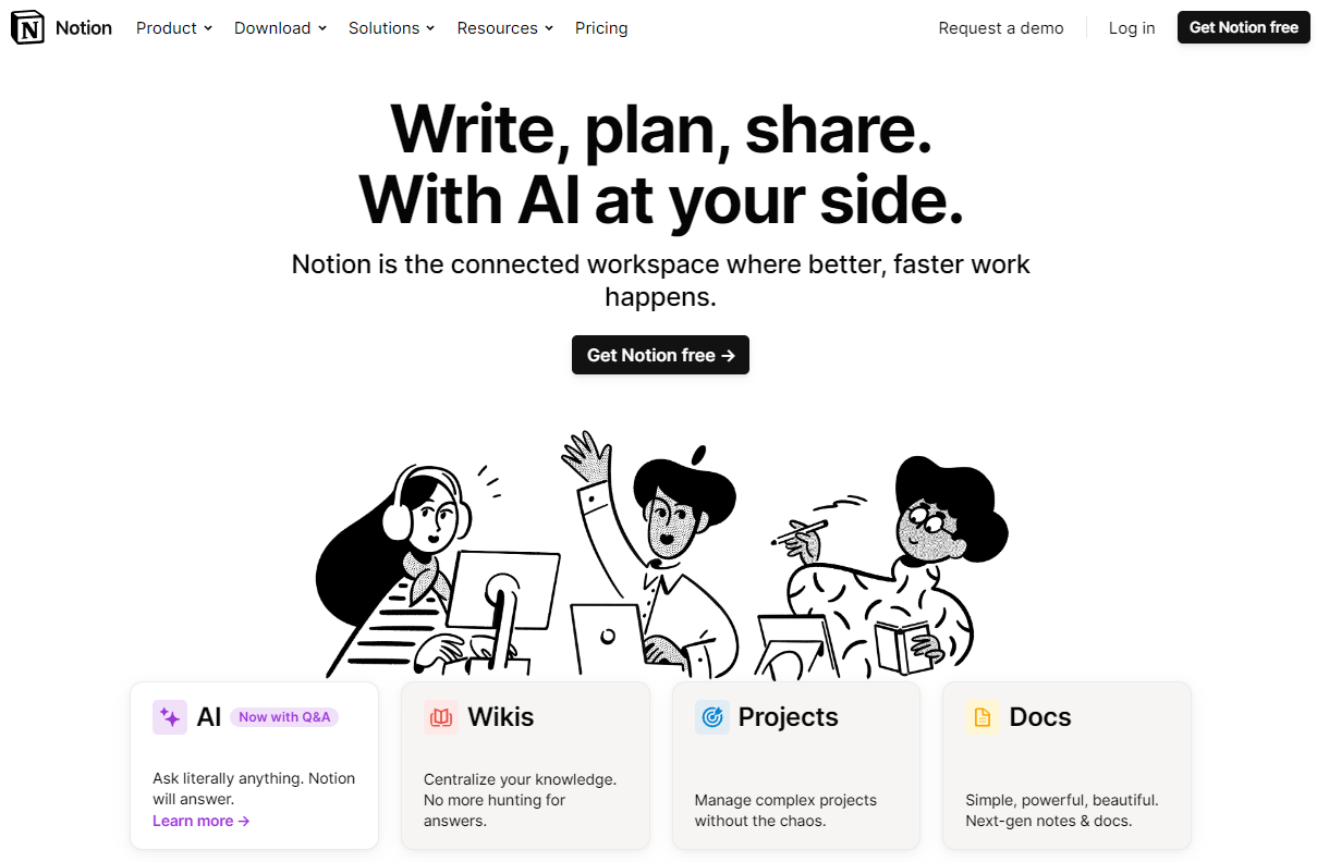 Notion: Write, plan, share. With AI at your side.