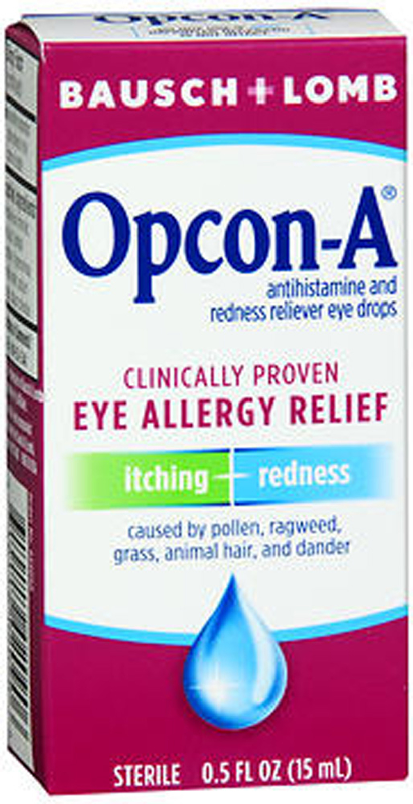 Bausch + Lomb Opcon-A Eye Drops Allergy Relief - 0.5 oz