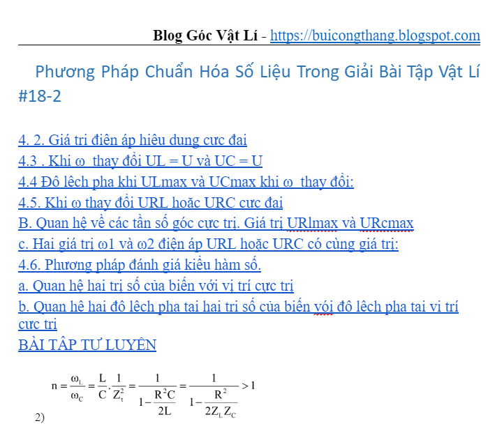 Phương Pháp Chuẩn Hóa Số Liệu Trong Giải Bài Tập Vật Lí #18-2