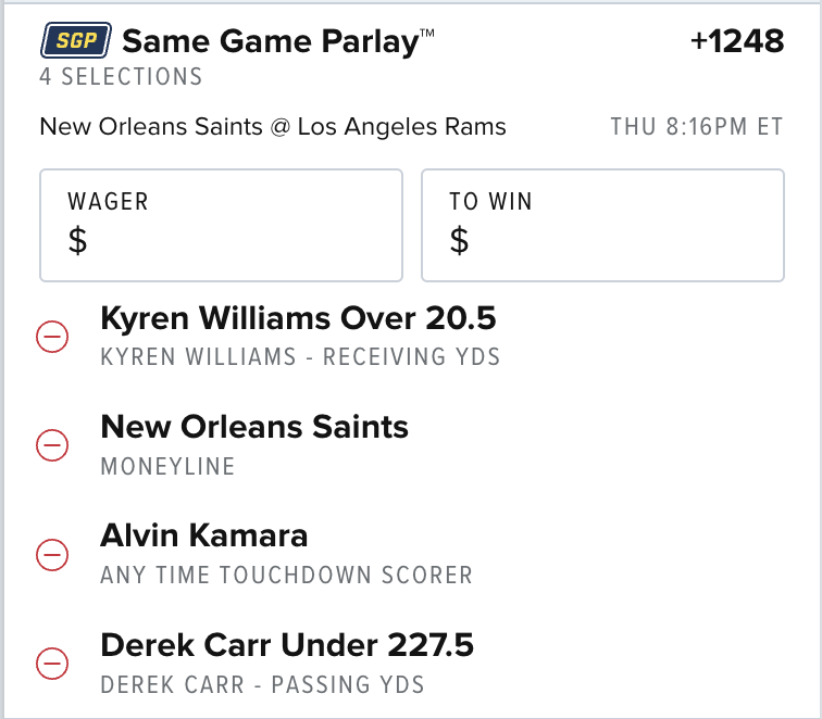 Same Game Parlay