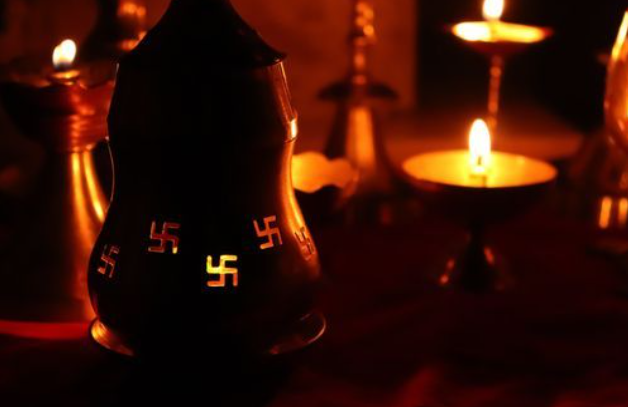 Om Swastika in Pooja Rooms