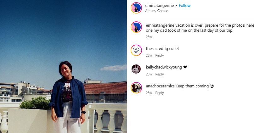 Insta Comment Character Demonstration Via Example
