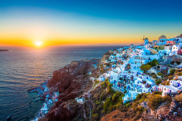 Santorini a caldera cliffs