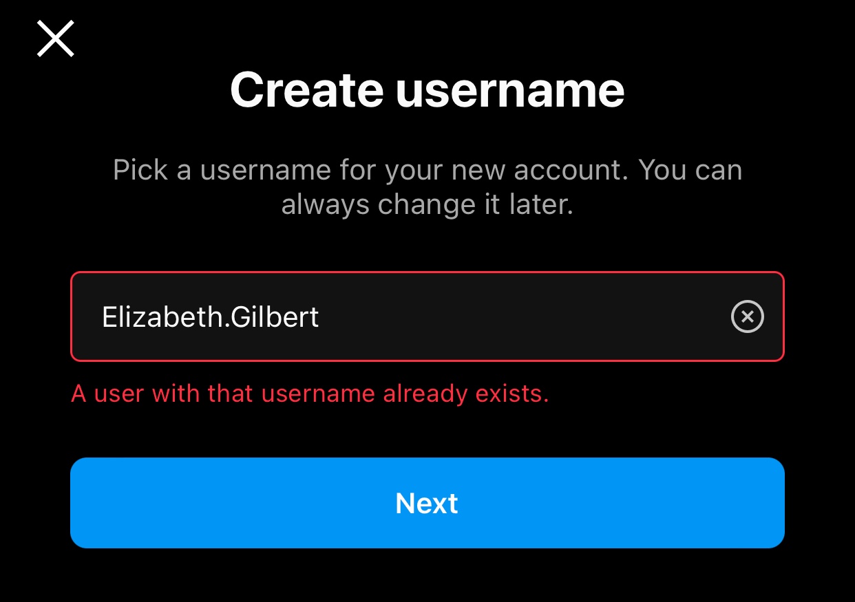Choose a Username