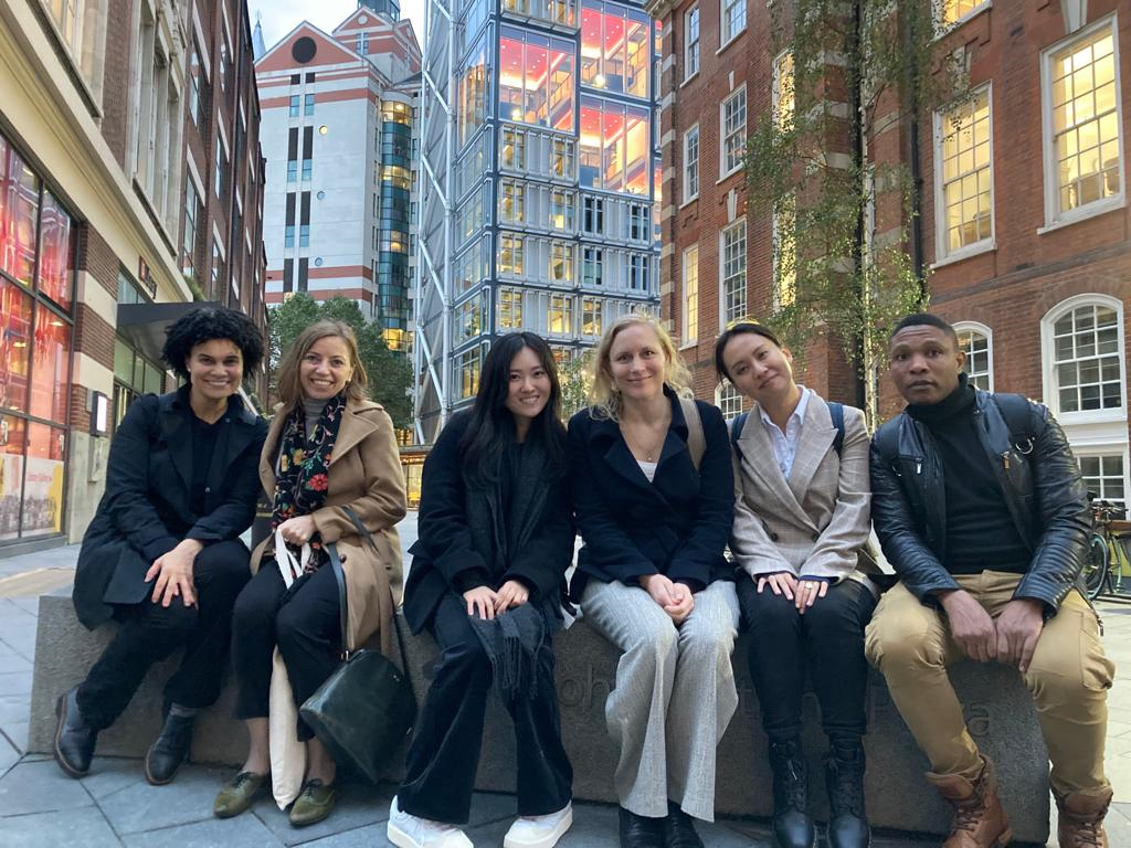 Irritation project researchers in London. From left: Patricia Scalco, Nadia Augustyniak, Fangming Cui, project leader Anni Kajanus, Hua (Miranda) Wu, and Justice Medzani.