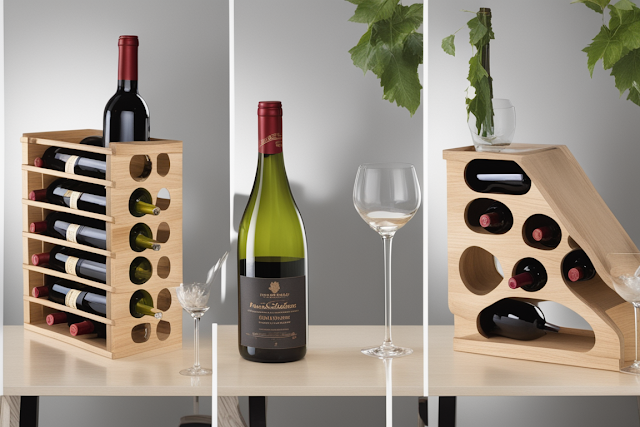 DIY Holder for Wine Bottle and Glasses