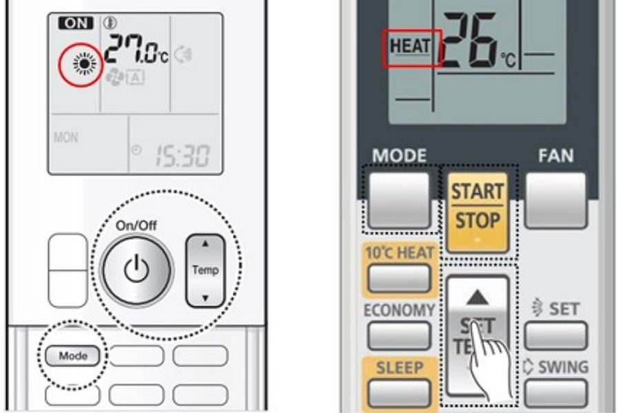 Sử dụng chế độ HEAT ở điều hòa như thế nào?