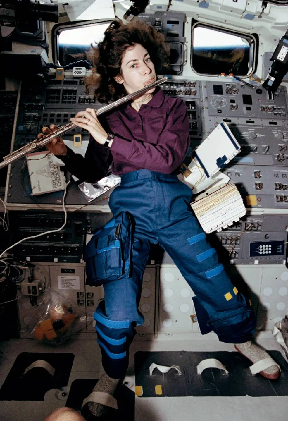 Astronaut playing flute
