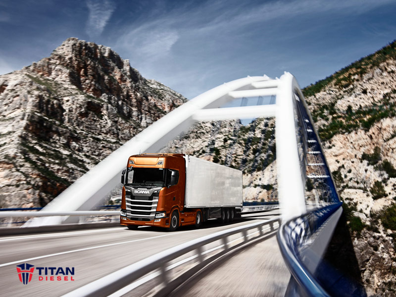 scania S series on the road