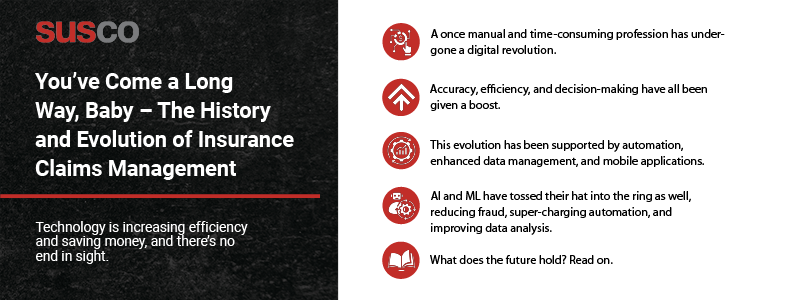 Key Takeaways:

A once manual and time-consuming profession has undergone a digital revolution.
Accuracy, efficiency, and decision-making have all been given a boost.
This evolution has been supported by automation, enhanced data management, and mobile applications.
AI and ML have also tossed their hat into the ring, reducing fraud, super-charging automation, and improving data analysis.
What does the future hold? Read on.
