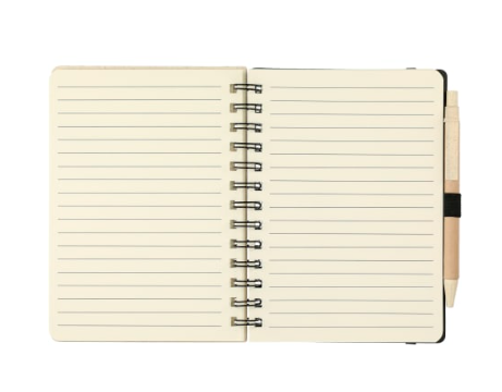 Screenshot of a notebook with pen. 