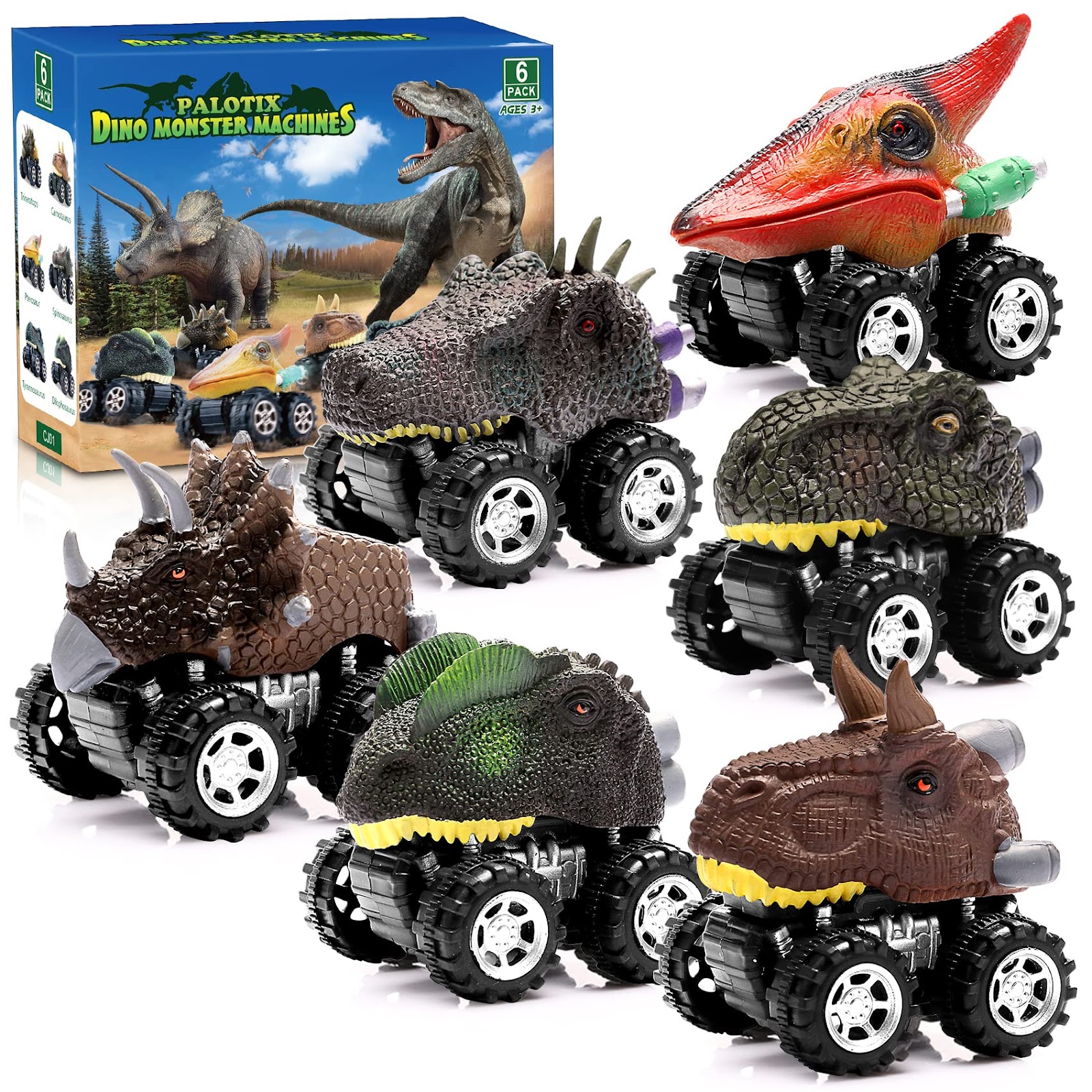 Palotix Dinosaur Pull Back Cars