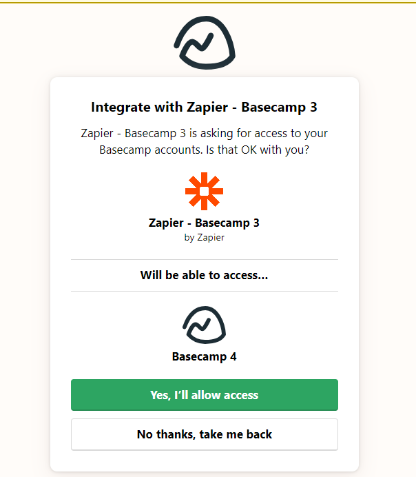 Give Access to Basecamp 