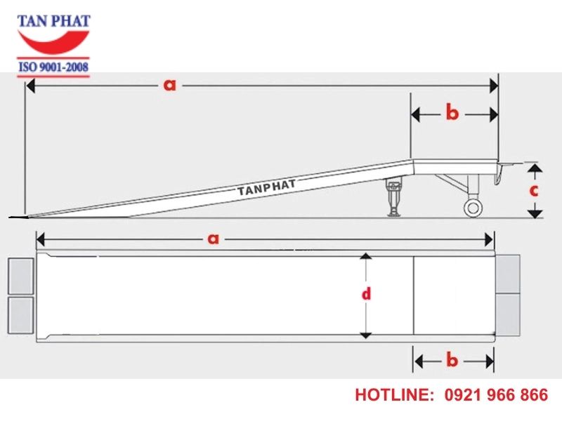 Bản vẽ cầu dẫn xe nâng lên container