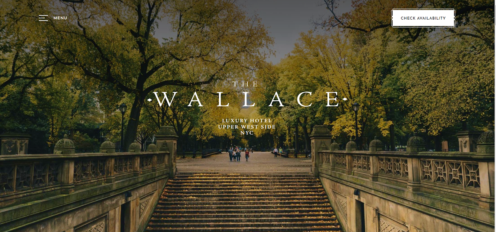 hotel website examples, the Wallace