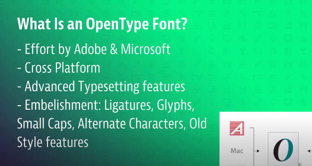 OpenType Features Fontshopinfo.com