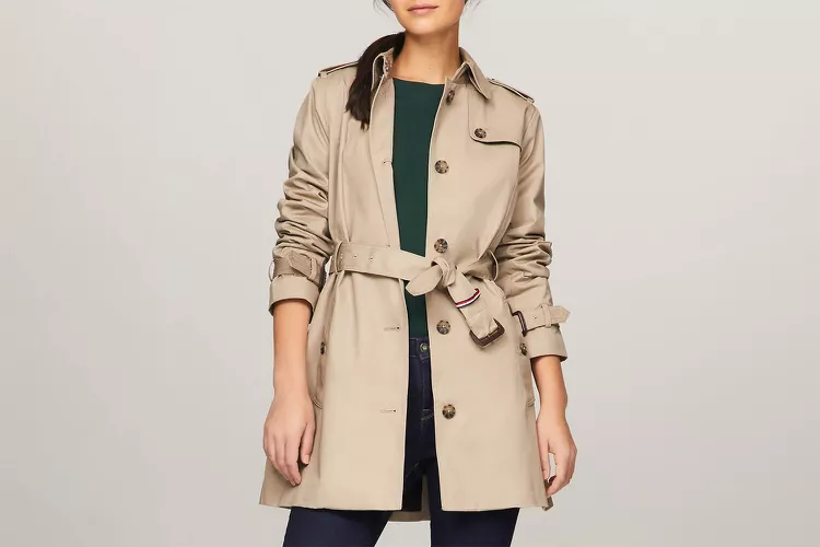Tommy Hilfiger Belted Single-Breasted Trench