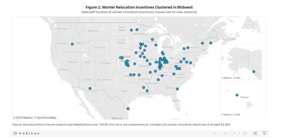 worker relocations incentives clustered in the Midwest