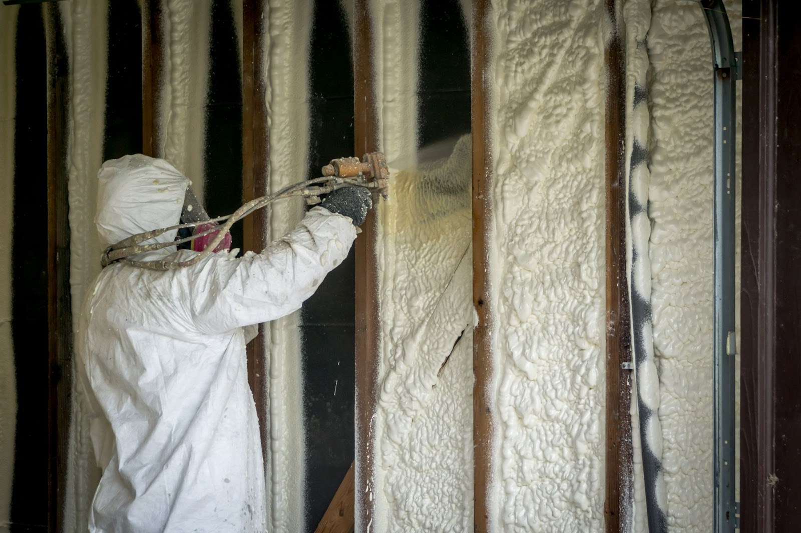 Low-density, open-cell spray insulation