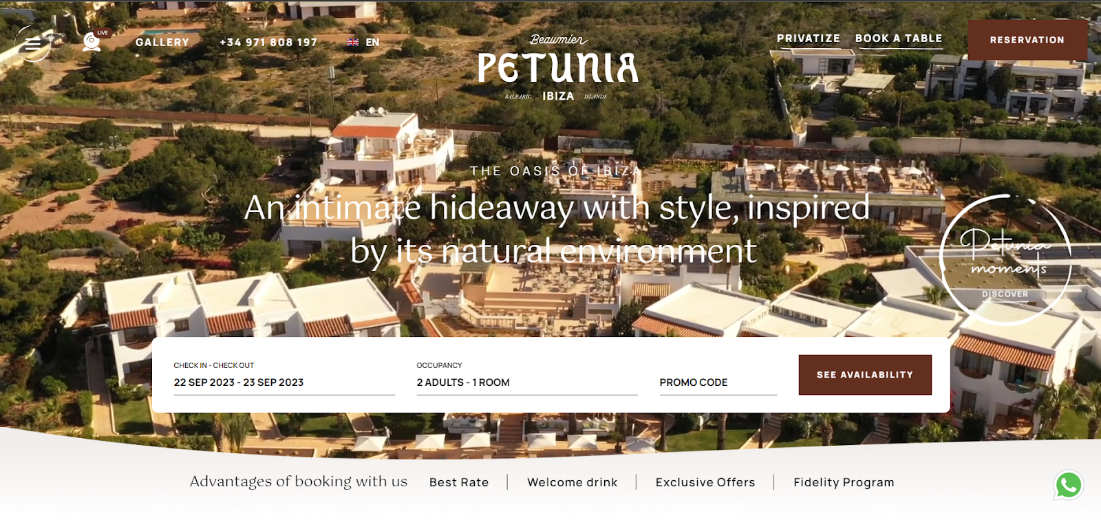 hotel website examples, Petunia Hotel