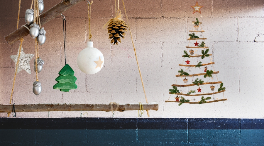 Christmas Tree Hangs on the Wall