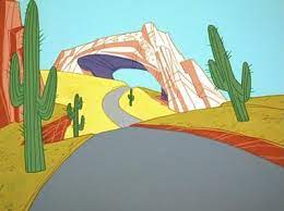 Background of Coyote and Road Runner | Animation background, Cartoon  background, Animation