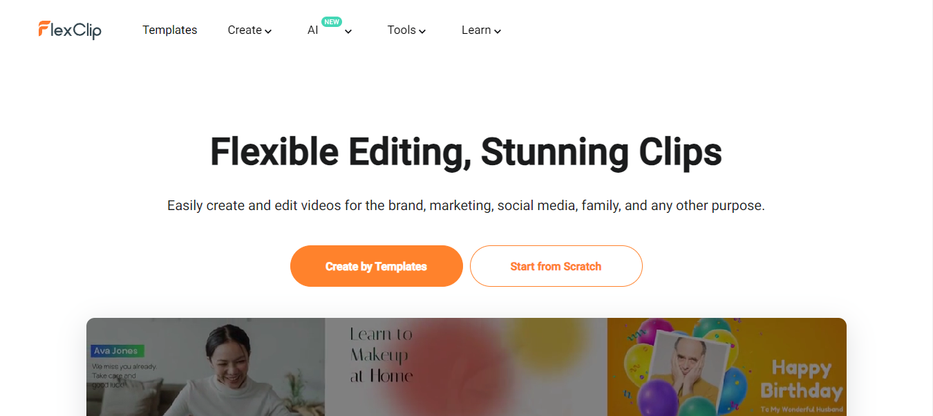 AI Video Editing Software - flexclip