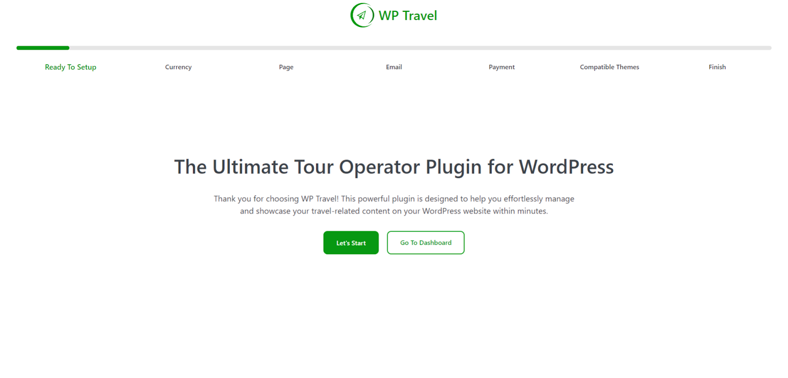 WP Travel Roadmap for installation 