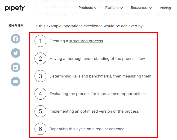 The steps to operational excellence.