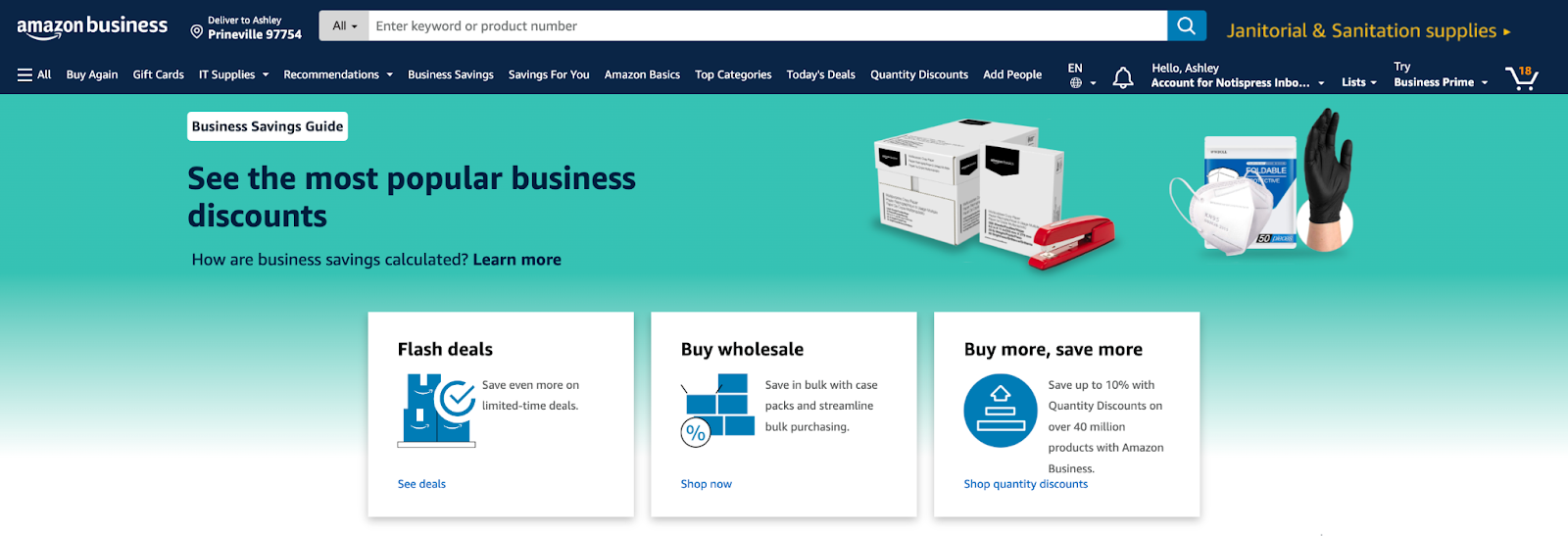 Amazon Business Prime account