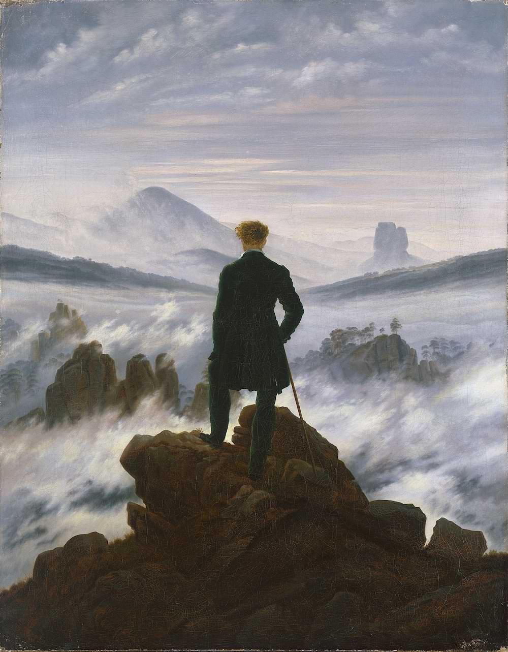 Wanderer Above the Sea of Fog by Caspar David Friedrich, c. 1818