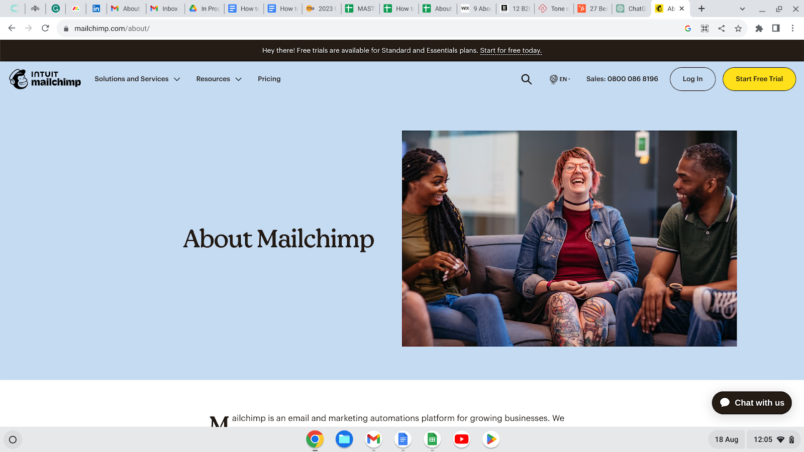 How to write an About page - Mailchimp's about page