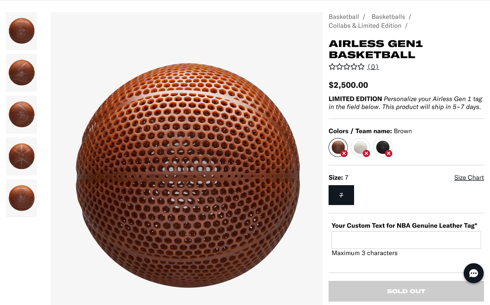 Wilson's Airless Gen1 Basketball