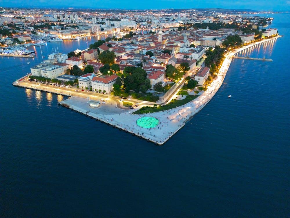 Free Aerial View on Zadar, Croatia Stock Photo