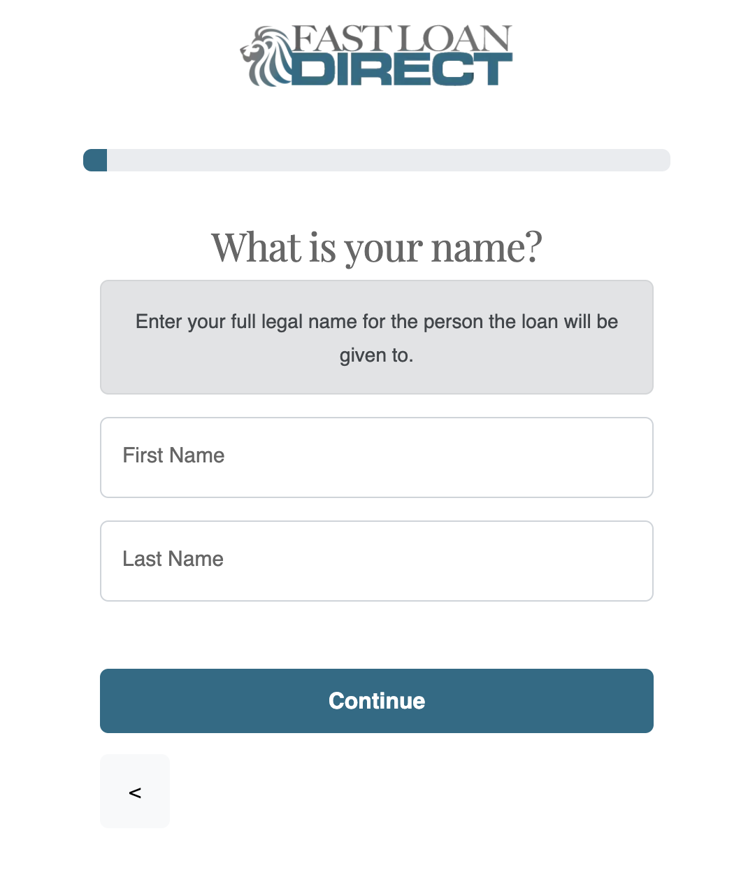Another Fast Loan Direct application screenshot 