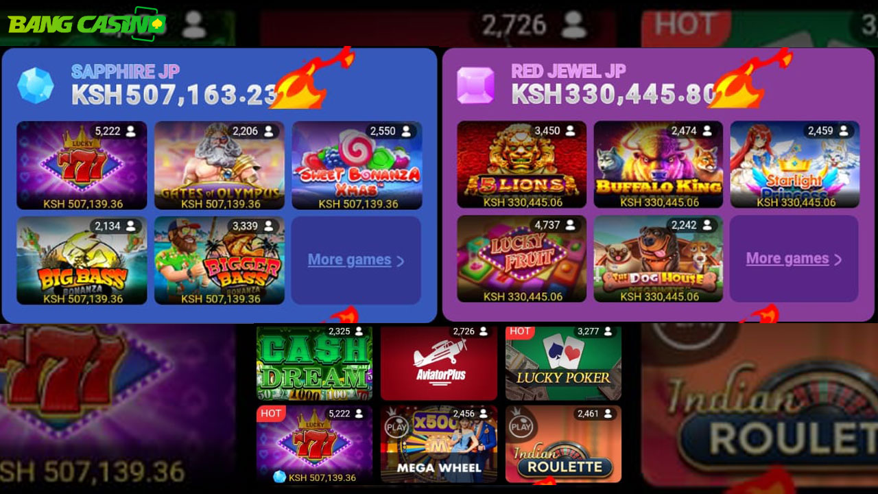 artwork displaying two Bangcasino jackpots.