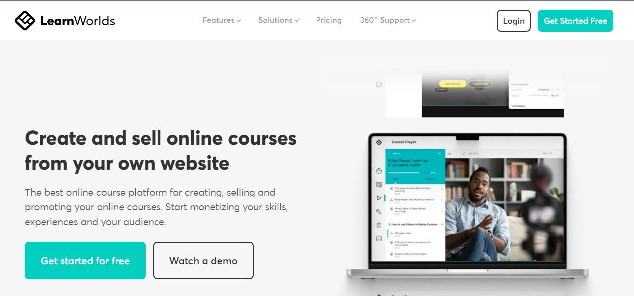LearnWorlds (Best LMS for student's experience)