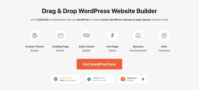 best WordPress page builders; Seed Prod