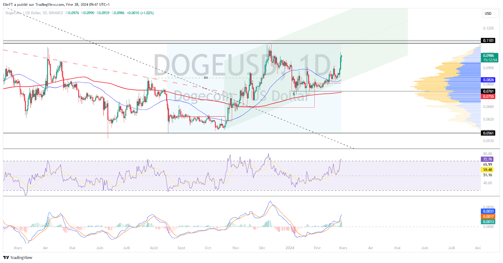 DOGE/USD Daily Chart
