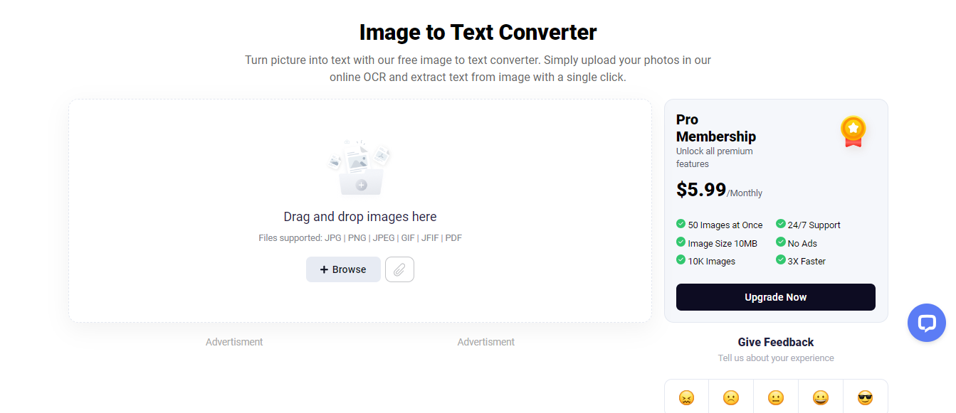 Image to text converter