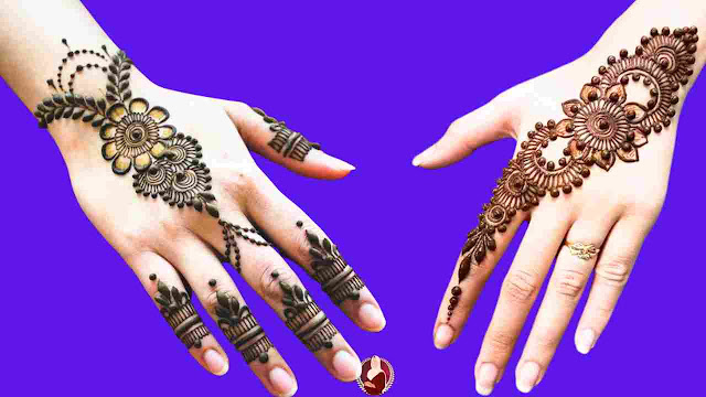 Arbi mehndi design for back hand side