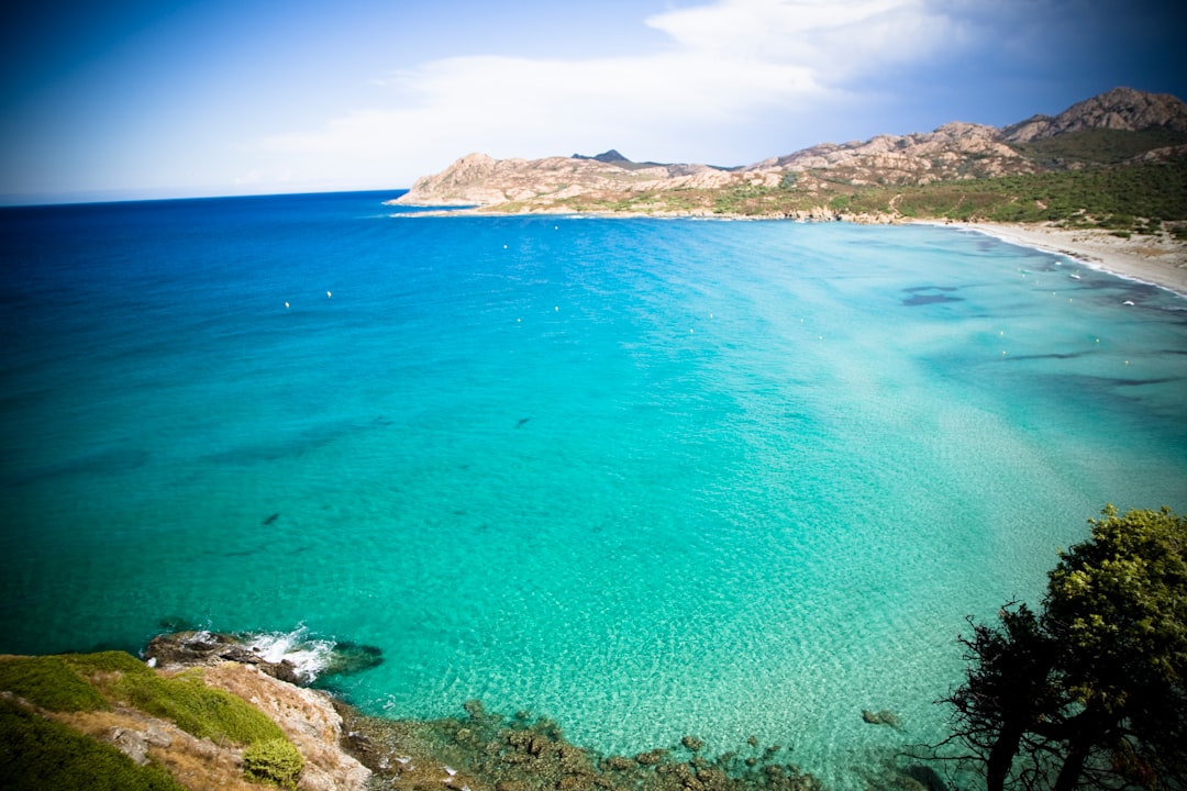 aerial photo of clear blue sea