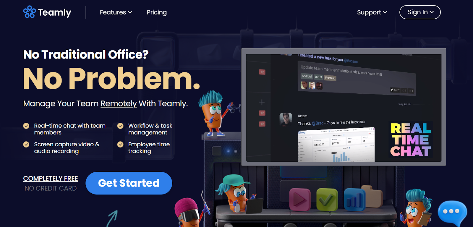 Teamly – Remote Team Management and Collaboration Software